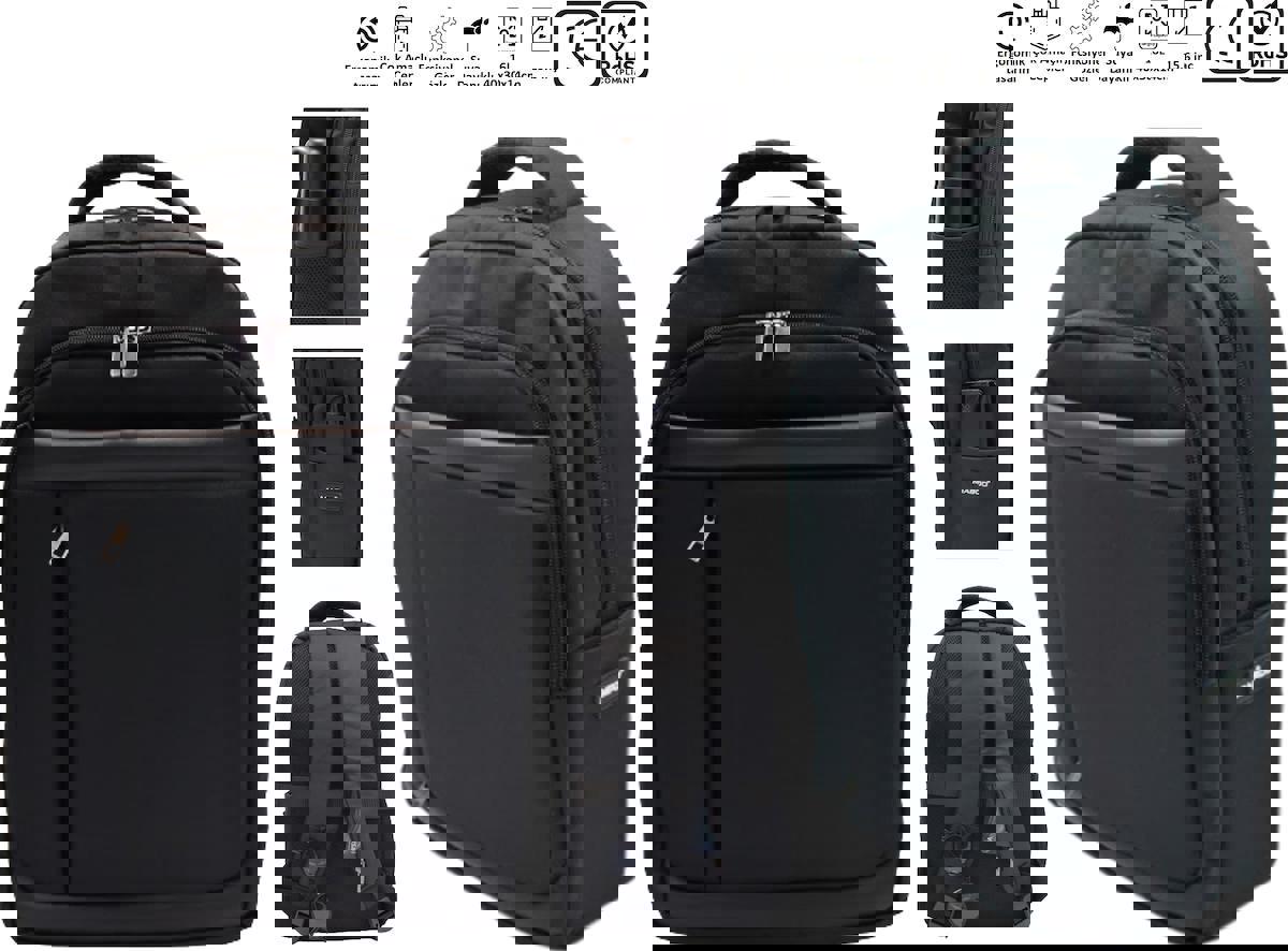 Miaboo M1904 15.6 inç İmpertex Su Geçirmez Laptop Sırt Çantası Siyah