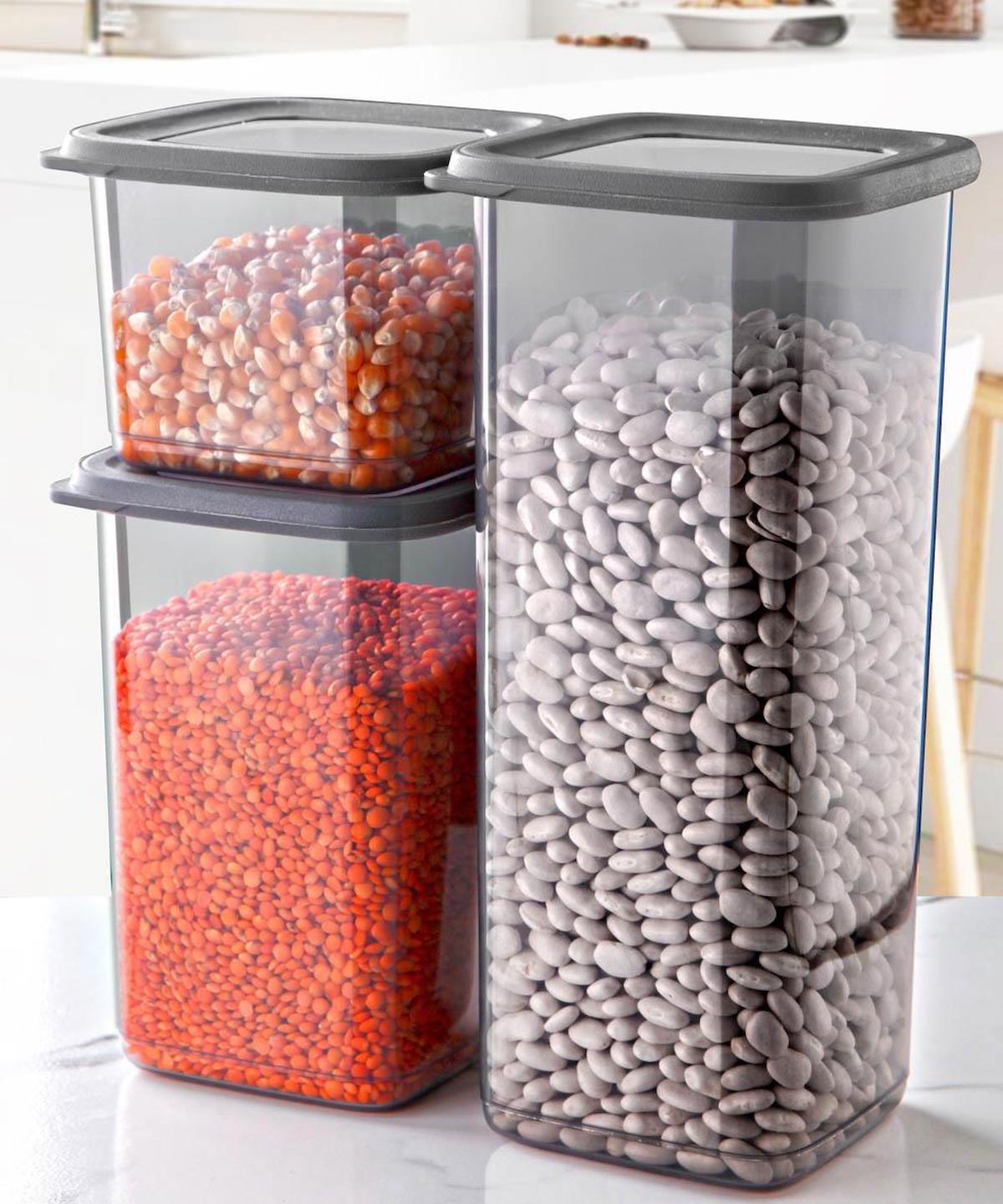 Npicco 3 Parça Dikdörtgen Plastik Saklama Kabı
