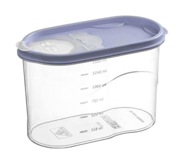Piev 2 Parça Dikdörtgen plastik Saklama Kabı 1.6 lt