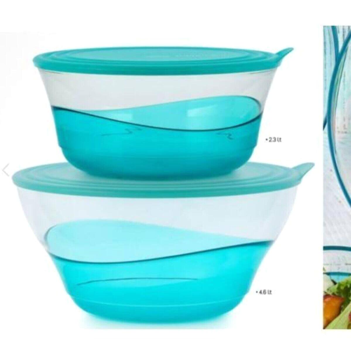 Tupperware 2 Parça Yuvarlak Plastik Saklama Kab