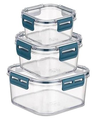 Defne Home Collectıon 6 Parça Kare Plastik Saklama Kabı