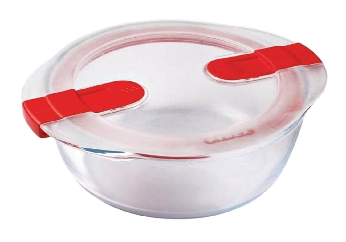 Pyrex 2 Parça Yuvarlak Cam Saklama Kabı 1.1 lt