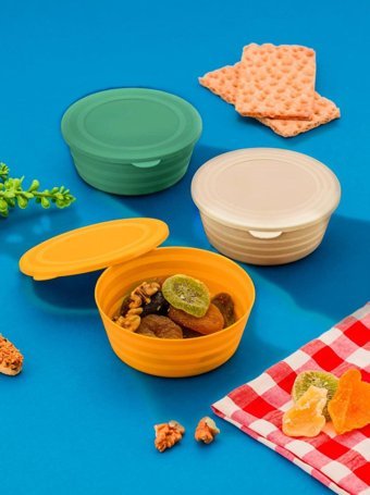 Almıtal 6 Parça Yuvarlak Plastik Saklama Kabı 400 ml