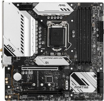 MSI B560M MORTAR B560 LGA 1200 Soket DDR4 5066 Mhz PCIe 4.0 Wi-Fi Overclock Mining Micro ATX Masaüstü Bilgisayar Intel Uyumlu Anakart