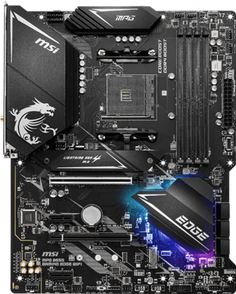 MSI B550 Gaming EDGE B550 AM4 Soket DDR4 5100 Mhz PCIe 4.0 Wi-Fi Overclock Mining ATX Masaüstü Bilgisayar AMD Uyumlu Anakart
