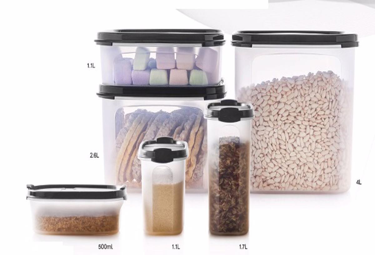 Tupperware 6 Parça Dikdörtgen Plastik Saklama Kabı