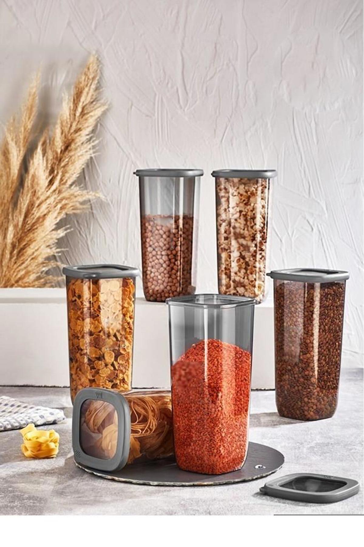 Vip Ahmet 6 Parça Kare plastik Saklama Kabı 750 ml