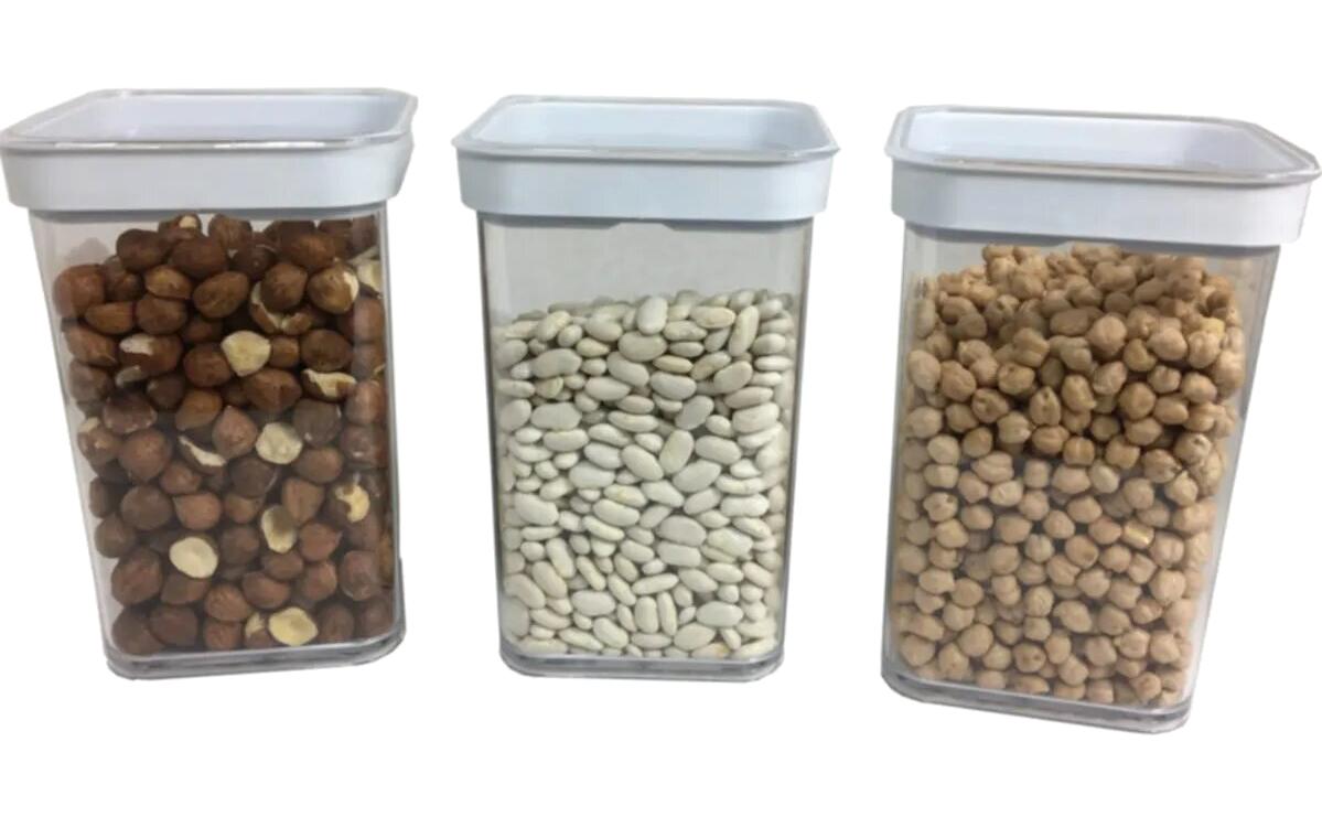 Kumsal 6 Parça Kare Plastik Saklama Kabı 1 lt