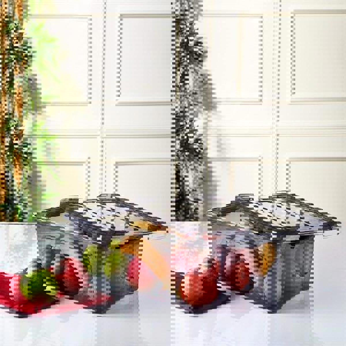 Qlux 2 Parça Dikdörtgen Plastik Saklama Kabı 5.7 lt