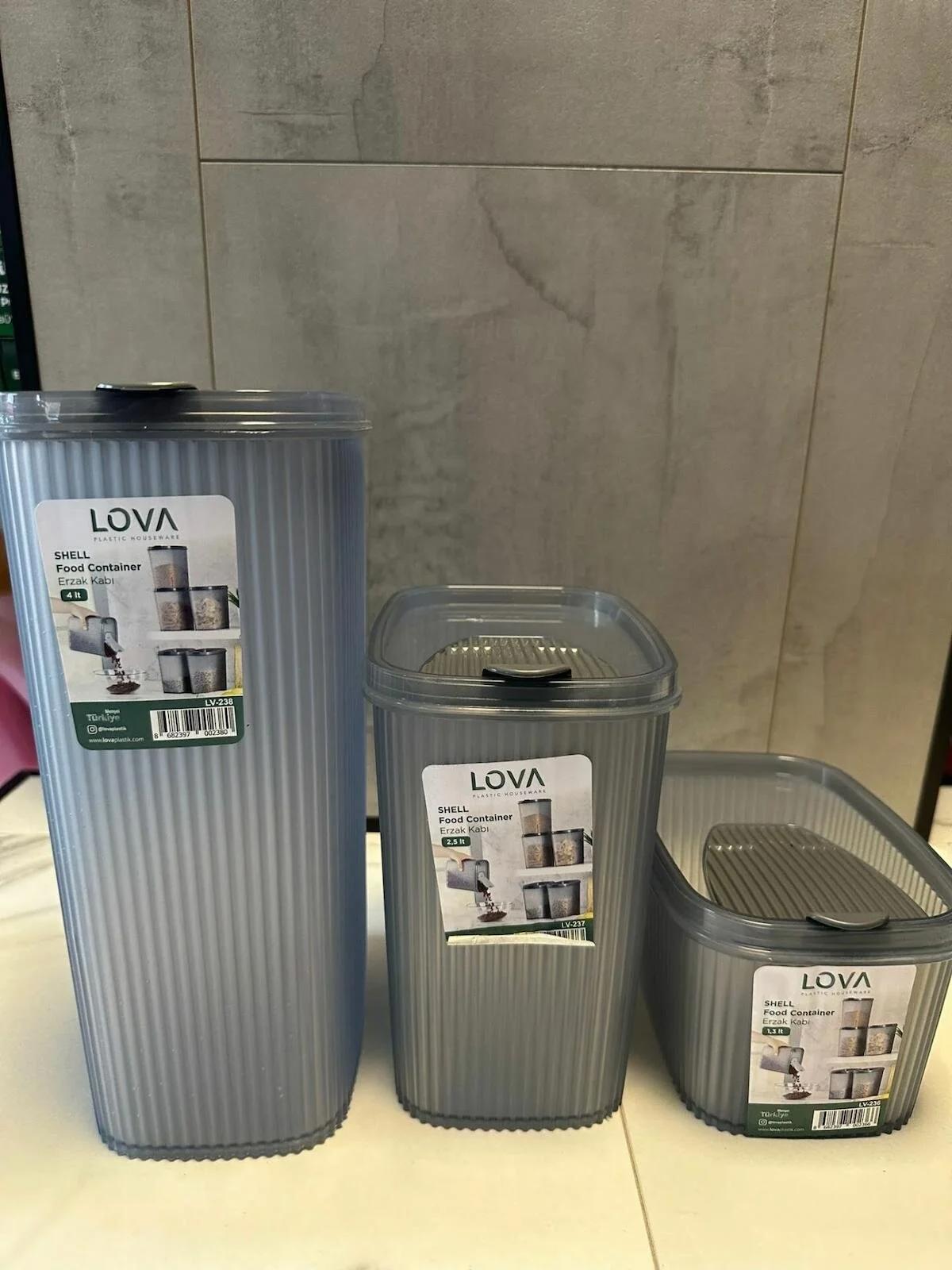 Lova 6 Parça Dikdörtgen Plastik Saklama Kabı