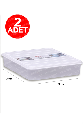 Arsimo 4 Parça Dikdörtgen Plastik Saklama Kabı 2.6 lt