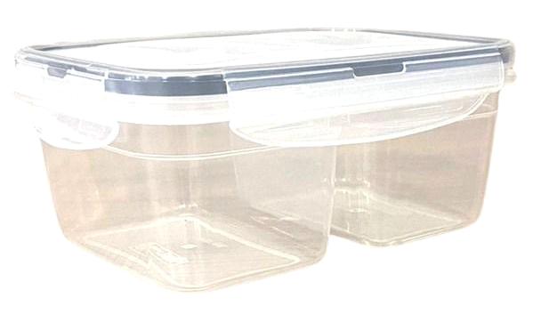 Petinka Evet 2 Parça Dikdörtgen Plastik Saklama Kabı 900 ml