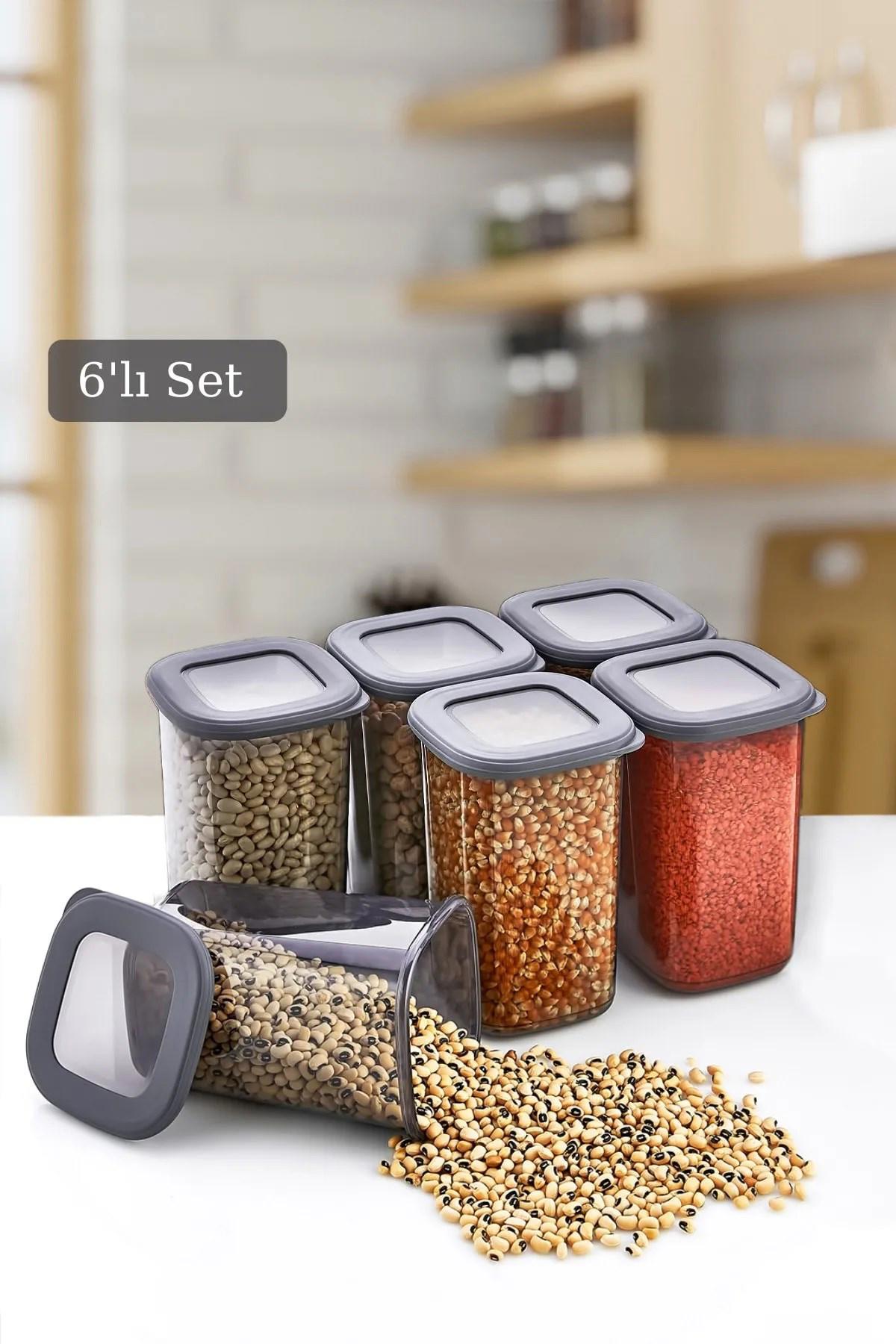 Homprime 12 Parça Kare Plastik Saklama Kabı 1.3 lt