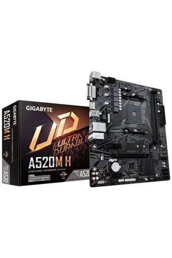 Gigabyte A520M H A520 AM4 Soket DDR4 5000 Mhz Overclock Micro ATX Masaüstü Bilgisayar AMD Uyumlu Anakart