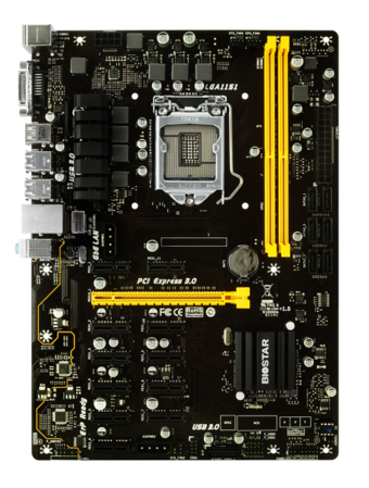 Biostar TB250-BTC Pro TB250 LGA 1151 Soket DDR4 2400 Mhz ATX Masaüstü Bilgisayar Intel Uyumlu Anakart