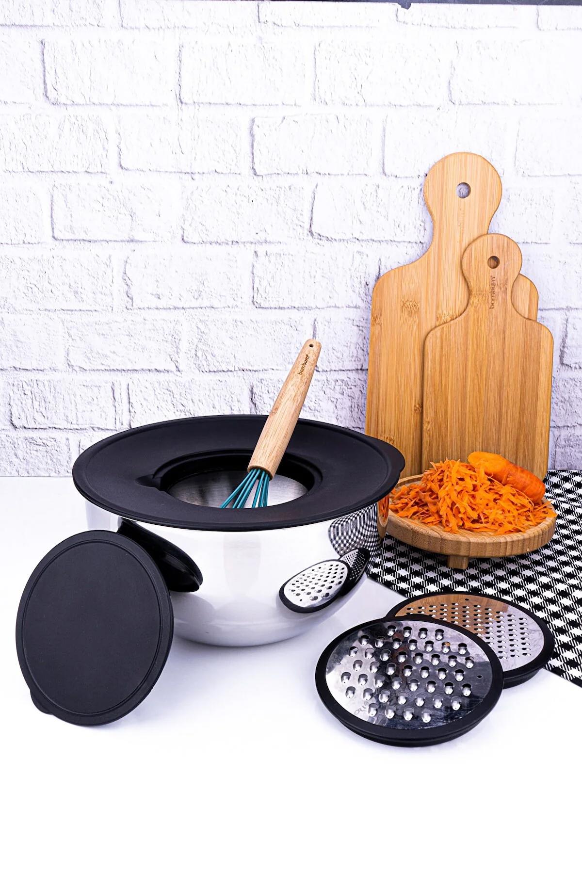 Bambum 5 Parça Oval Metal Saklama Kabı
