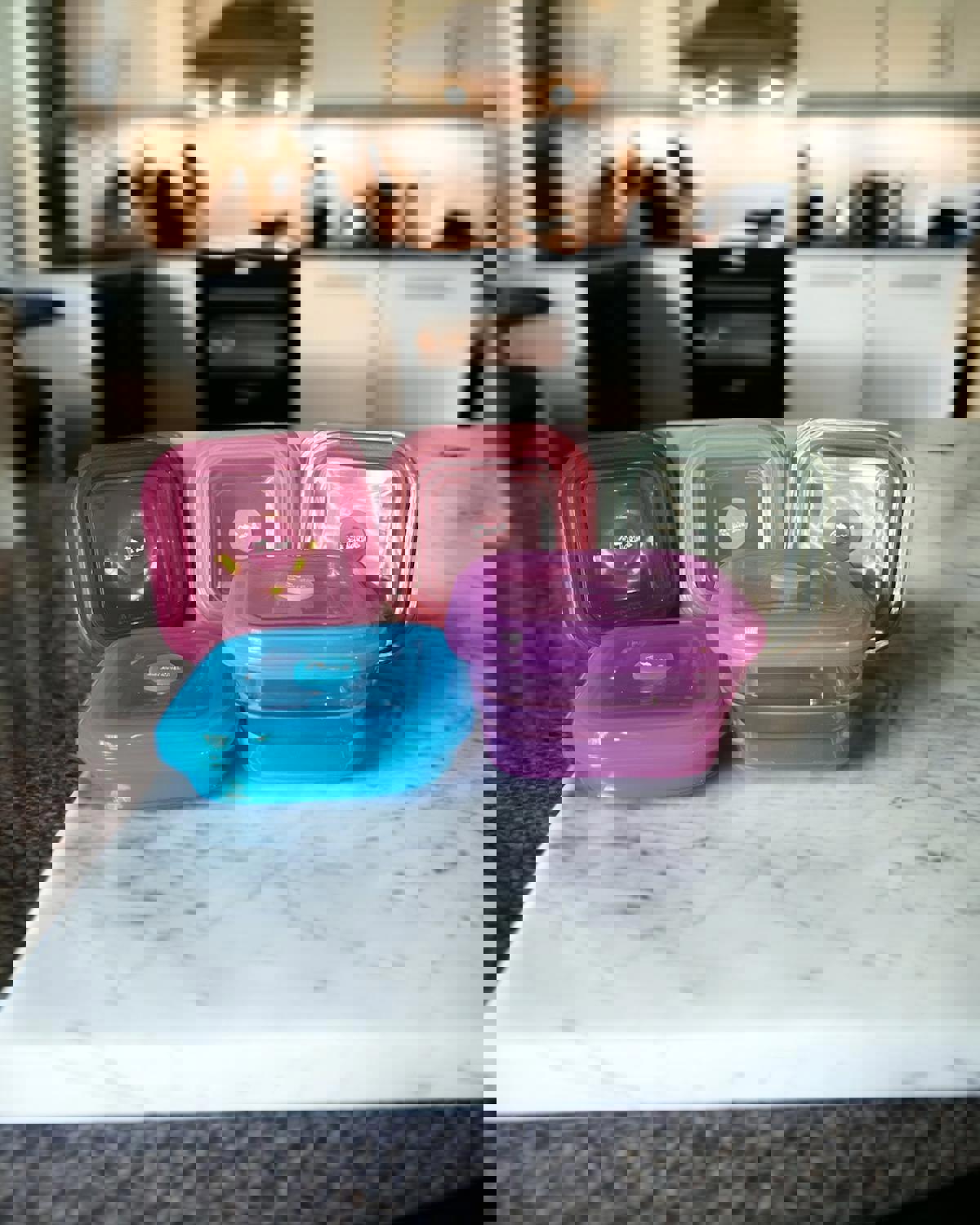 Harım 4 Parça Kare Silikon Saklama Kabı