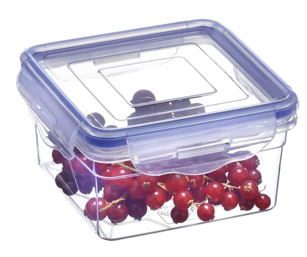 Piev 2 Parça Kare plastik Saklama Kabı 1.2 lt