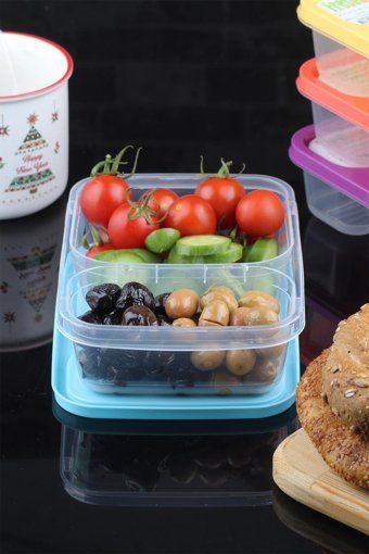 Morlimon Evet 1 Parça Dikdörtgen Plastik Saklama Kabı 800 ml