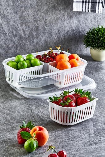 Muyika Evet 6 Parça Dikdörtgen Plastik Saklama Kabı 3.2 lt