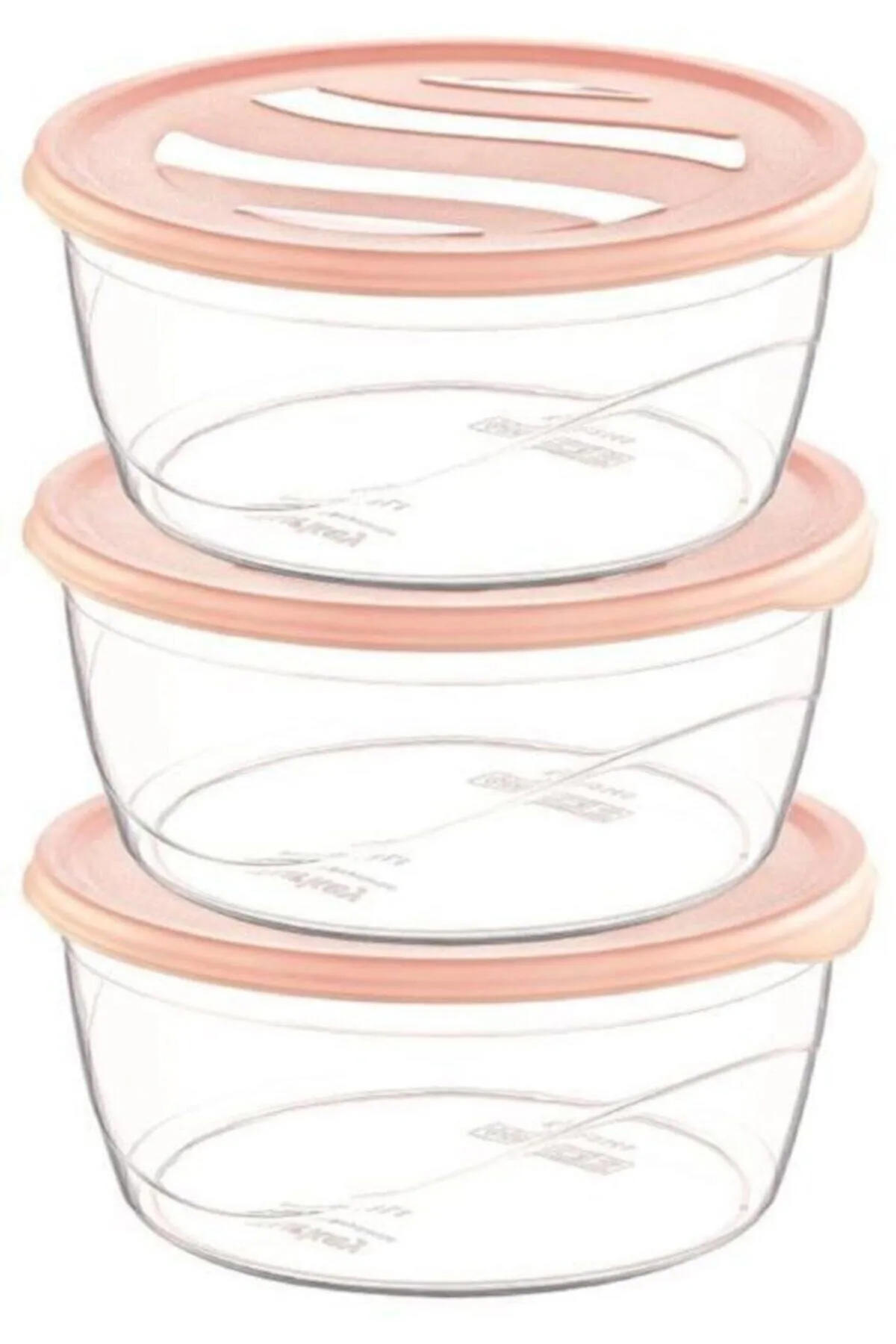 Royaleks 6 Parça Yuvarlak Plastik Saklama Kabı