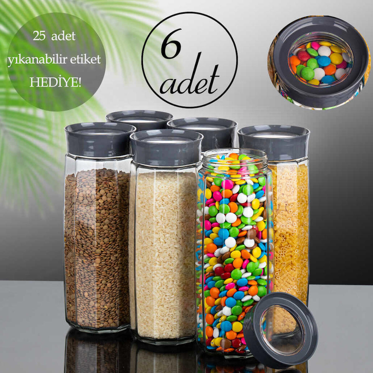 Porsima 24 Parça Oval Cam Saklama Kabı 1.6 lt