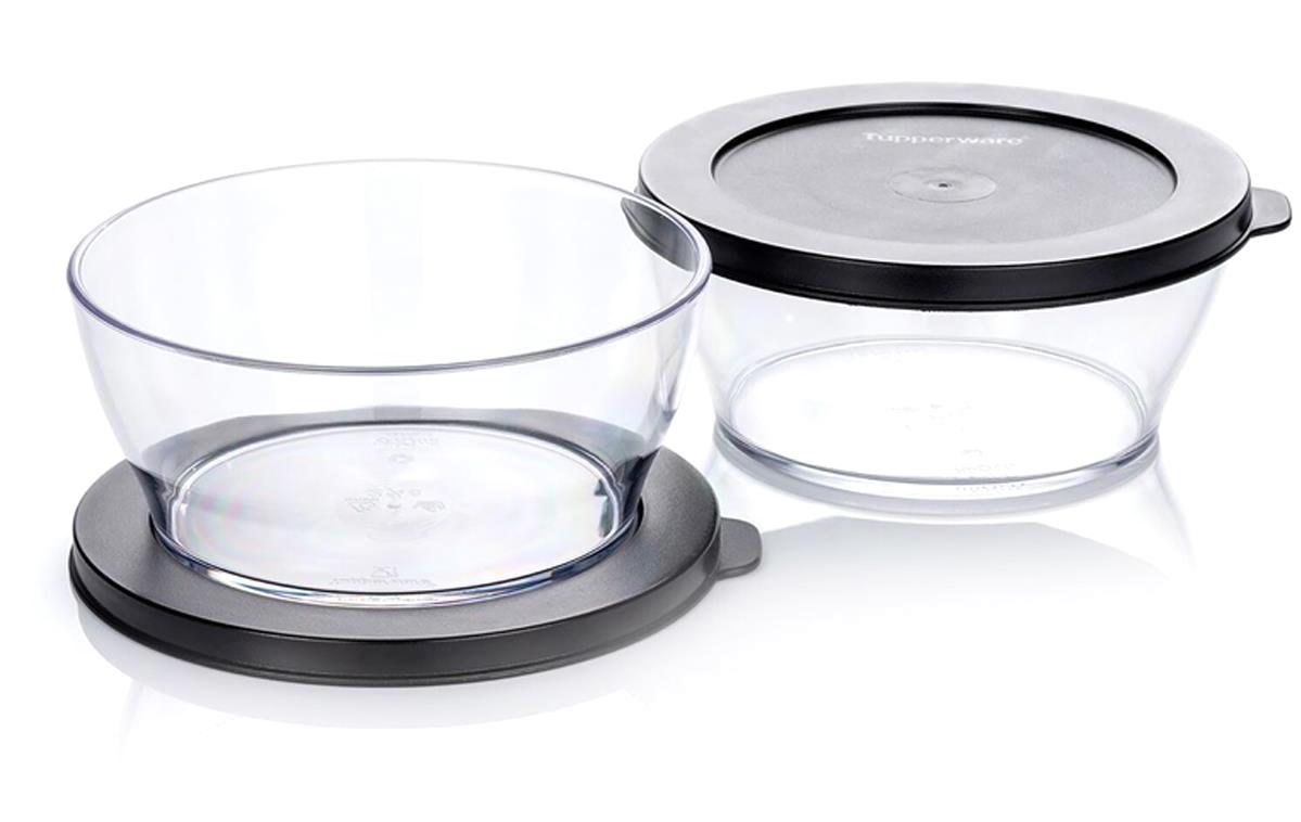 Tupperware 2 Parça Yuvarlak Cam Saklama Kabı 480 ml