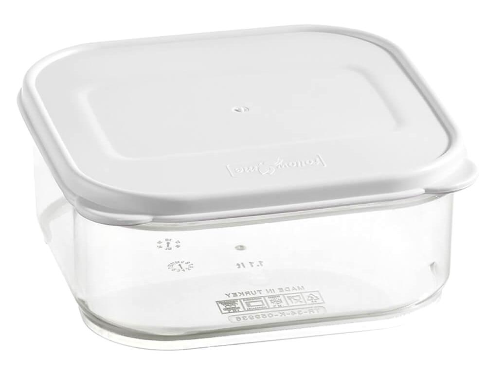 Piev 2 Parça Dikdörtgen plastik Saklama Kabı 3.65 lt