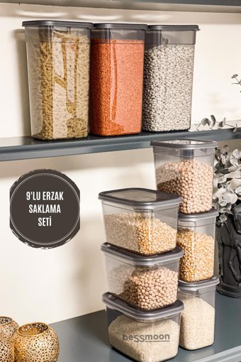 Bessmoon 18 Parça Dikdörtgen Plastik Saklama Kabı