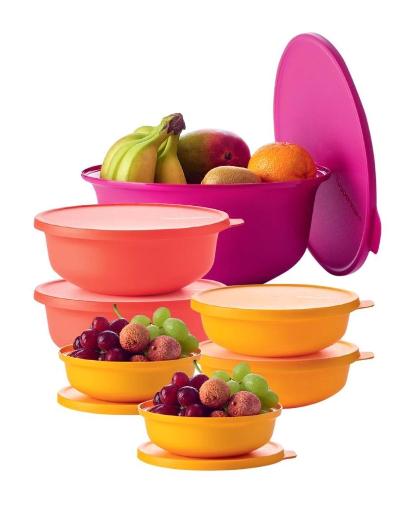 Tupperware 7 Parça Yuvarlak Plastik Saklama Kabı