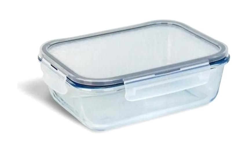 Shopping Store 2 Parça Dikdörtgen Cam Saklama Kabı 1.52 lt