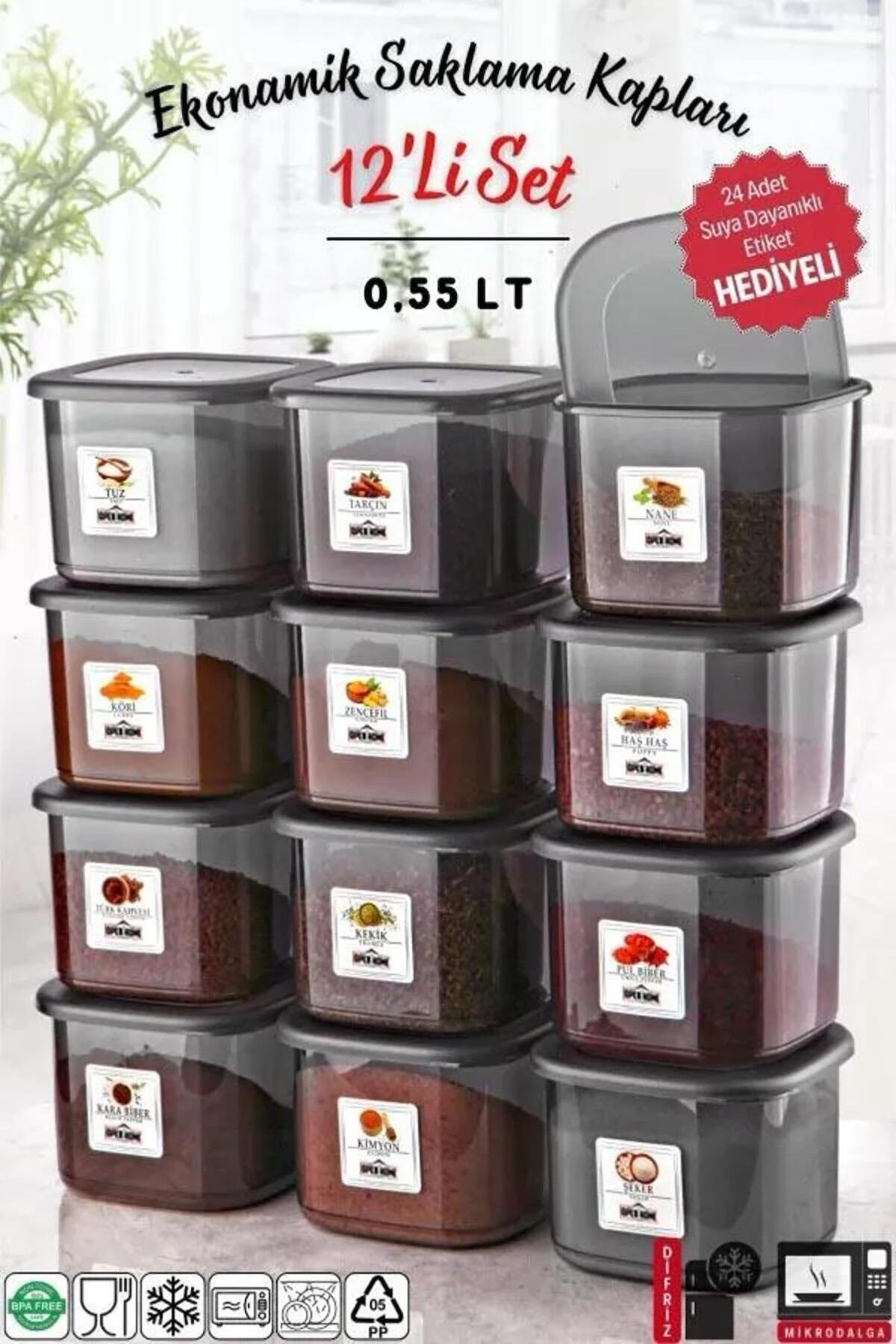 Open Home Concept 24 Parça Dikdörtgen Plastik Saklama Kabı 550 ml