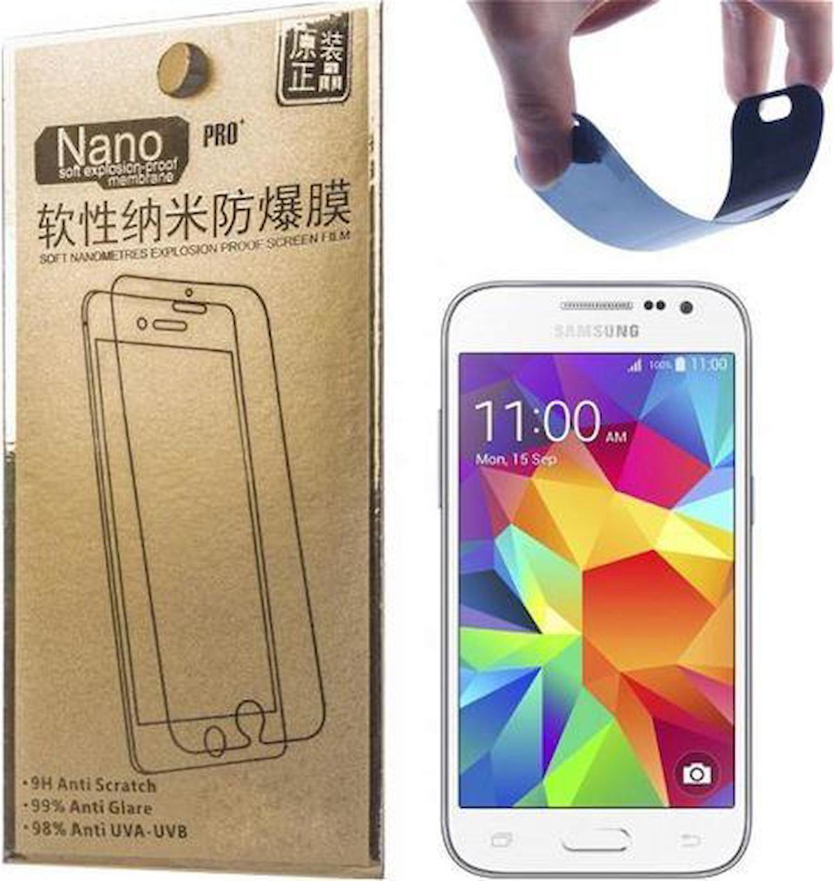Aksesuar Adası Samsung Galaxy Core Prime Tam Kaplama Fiber Nano Film Parlak Ekran Koruyucu