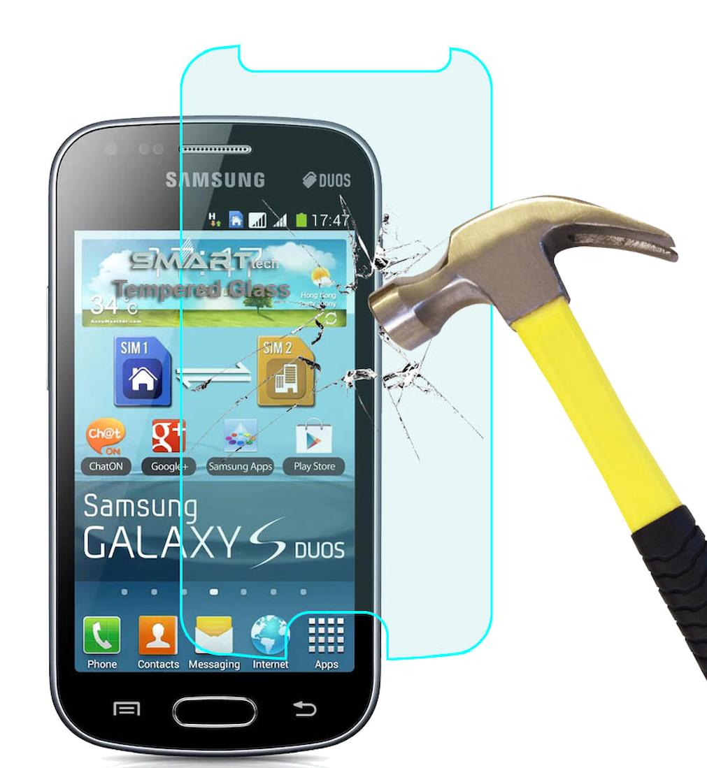 Smart Tech Samsung Galaxy S Duos Kırılmaz Temperli Cam Parlak Ekran Koruyucu