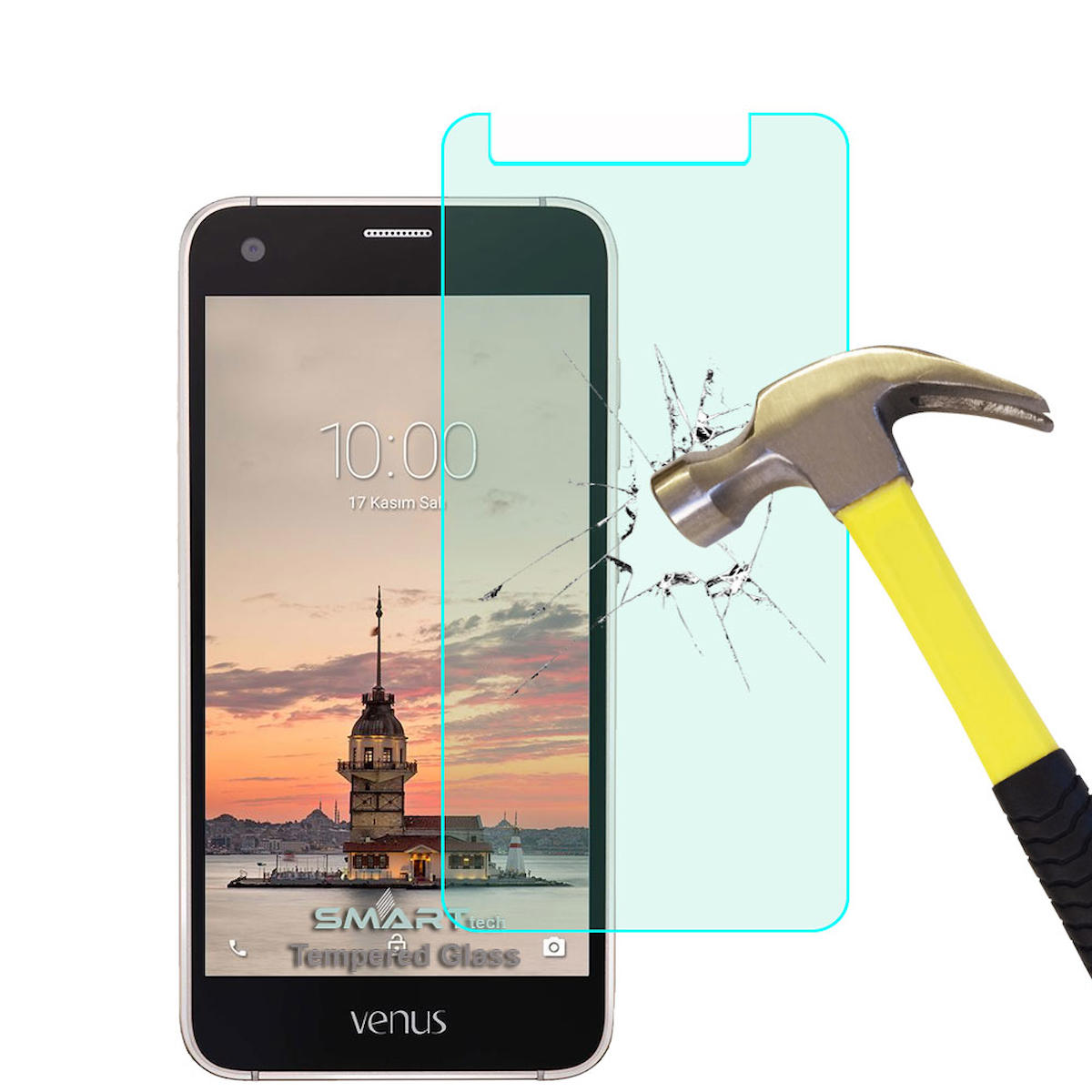 Smart Tech Vestel Venüs V3 5020 Kırılmaz Temperli Cam Parlak Ekran Koruyucu