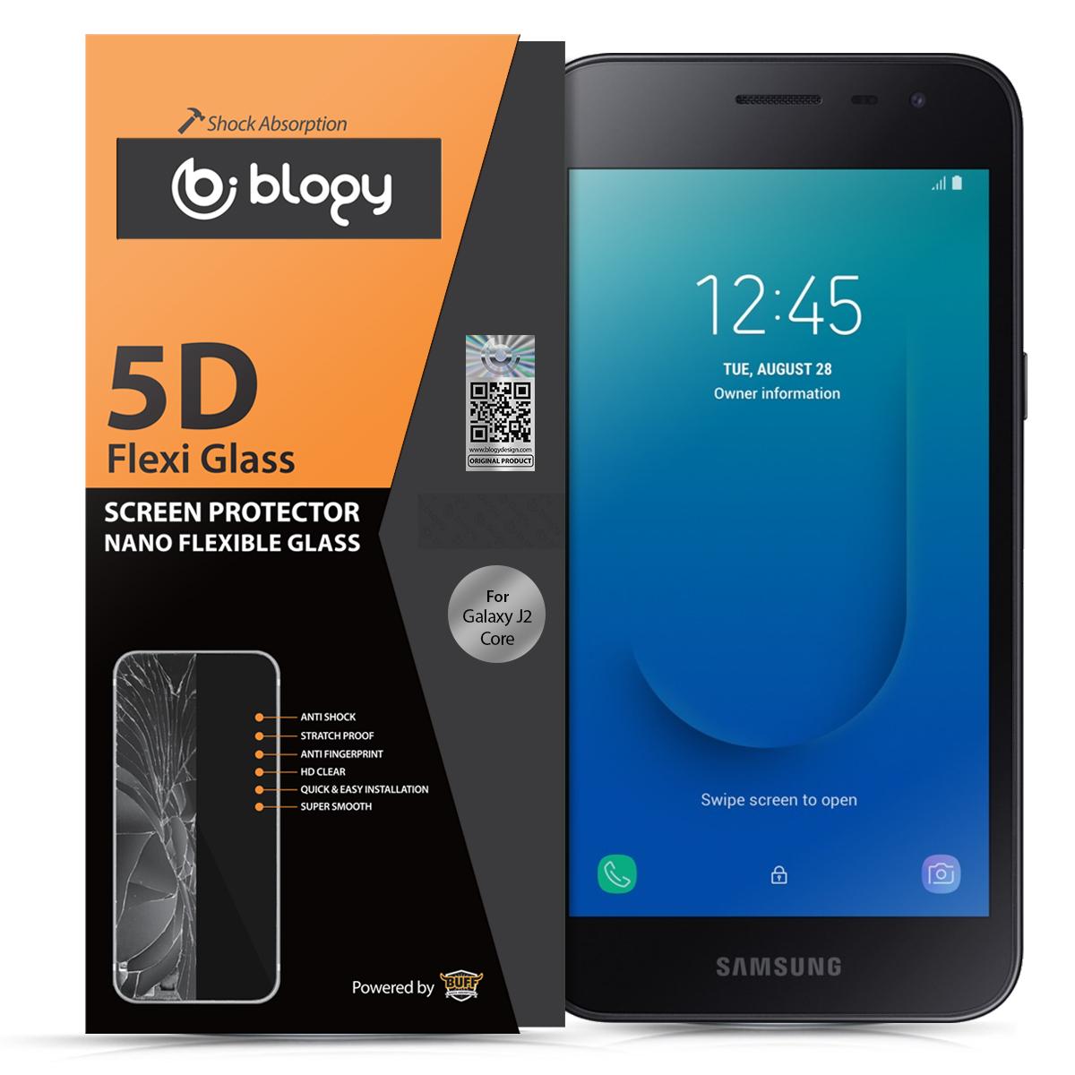 Blogy Samsung Galaxy J2 Core Silikon Parlak Ekran Koruyucu