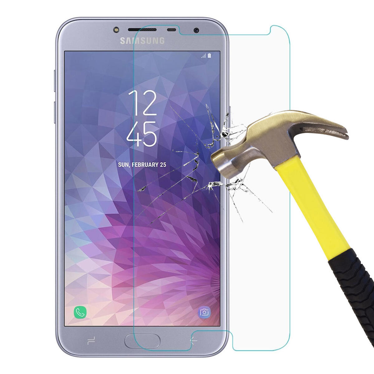 Smart Tech Samsung Galaxy J4 Kırılmaz Temperli Cam Parlak Ekran Koruyucu