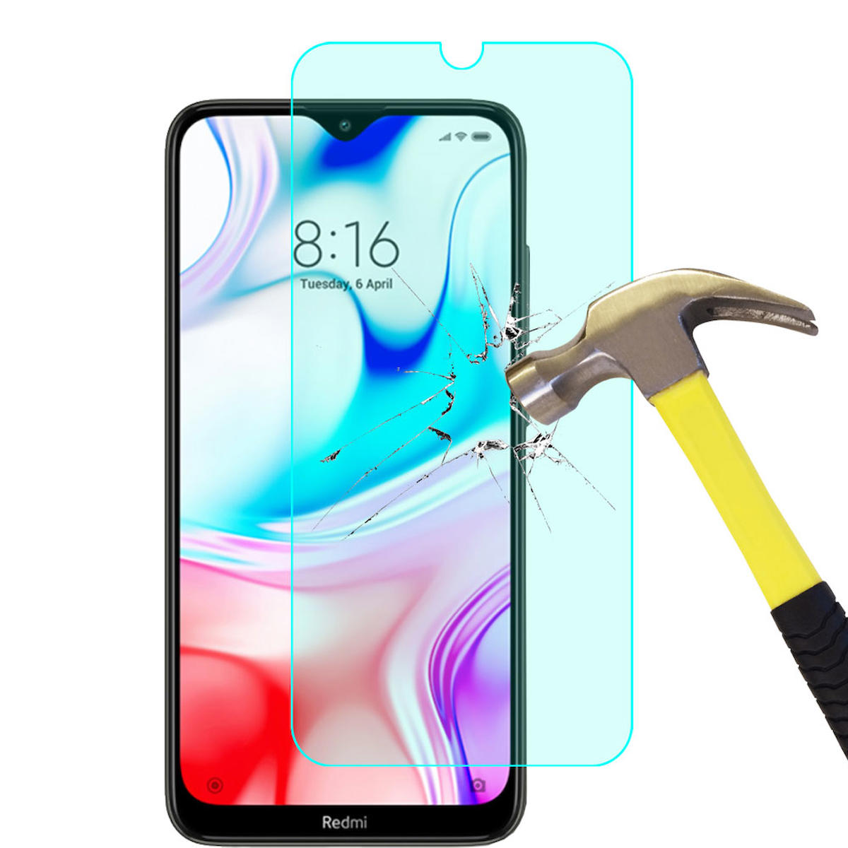 Smart Tech Xiaomi Redmi 8 Kırılmaz Temperli Cam Parlak Ekran Koruyucu