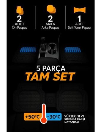 Tofaş Murat 1975 Model 4d Line Mavi Havuzlu Paspas - Siyah - Mavi