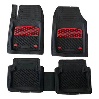 Zeyno Ticaret Kartal 1989 Havuzlu Üniversal Maxi Paspas Siyah - Kırmızı