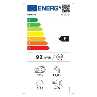 Windsor WS 3514 S 5 Programlı A++ Enerji Sınıfı 12 Kişilik Çekmeceli Gri Solo Bulaşık Makinesi