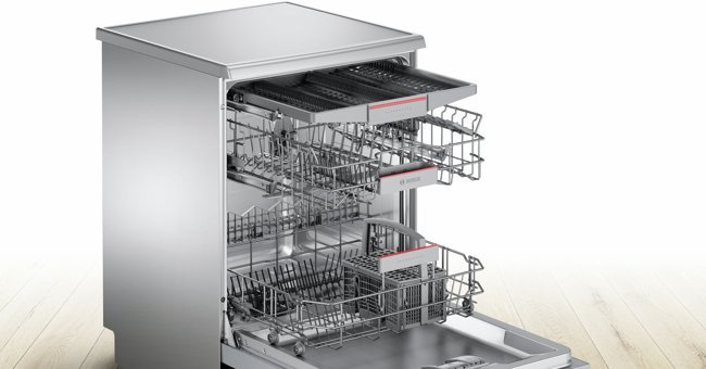 Bosch SMS46NB00T 6 Programlı A++ Enerji Sınıfı 14 Kişilik Cam Kapaklı Wifili Çekmeceli Siyah Solo Bulaşık Makinesi