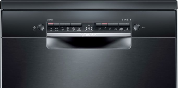Bosch SMS4IKC60T 6 Programlı D Enerji Sınıfı 13 Kişilik Akıllı Wifili Çekmeceli Siyah Solo Bulaşık Makinesi