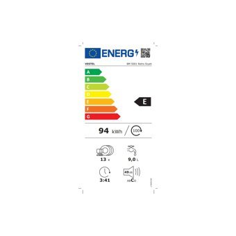 Vestel BM 5001 Retro 5 Programlı E Enerji Sınıfı 13 Kişilik Wifili Çekmeceli Siyah Solo Bulaşık Makinesi