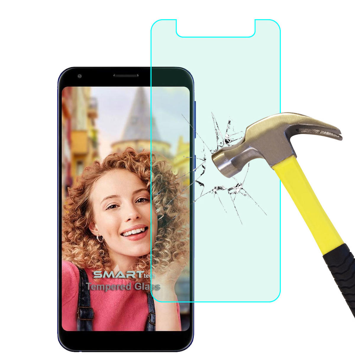 Smart Tech Vestel Venüs E4 Kırılmaz Temperli Cam Parlak Ekran Koruyucu