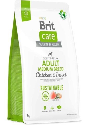 Brit Care Digest & Relax Tavuklu Yetişkin Kuru Köpek Maması 3 kg