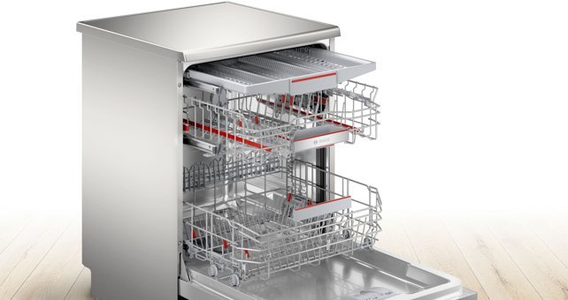 Bosch SMS6ECI81T Wi-Fi 7 Programlı D Enerji Sınıfı 13 Kişilik Akıllı Wifili Çekmeceli İnox Solo Bulaşık Makinesi