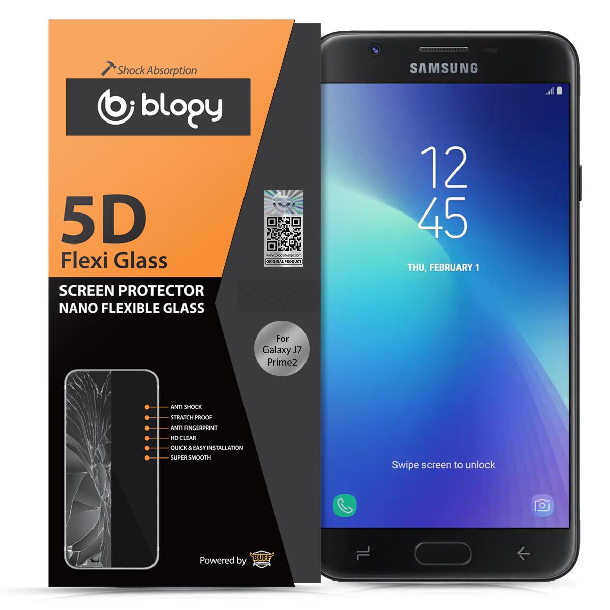 Blogy Samsung Galaxy J7 Prime 2 Silikon Parlak Ekran Koruyucu