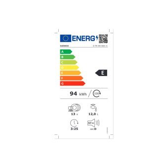 Daewoo D-Tr 0601 S 6 Programlı E Enerji Sınıfı 12 Kişilik Wifili Çekmeceli Beyaz Solo Bulaşık Makinesi