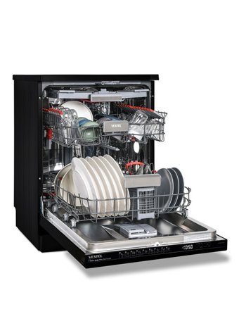 Vestel BM 9001 CS GI Pro 9 Programlı D Enerji Sınıfı 13 Kişilik Akıllı Wifili Çekmeceli Siyah Solo Bulaşık Makinesi